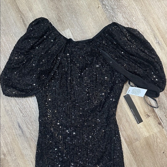 Maggy London Black Sequin Jumpsuit - Picture 2 of 4